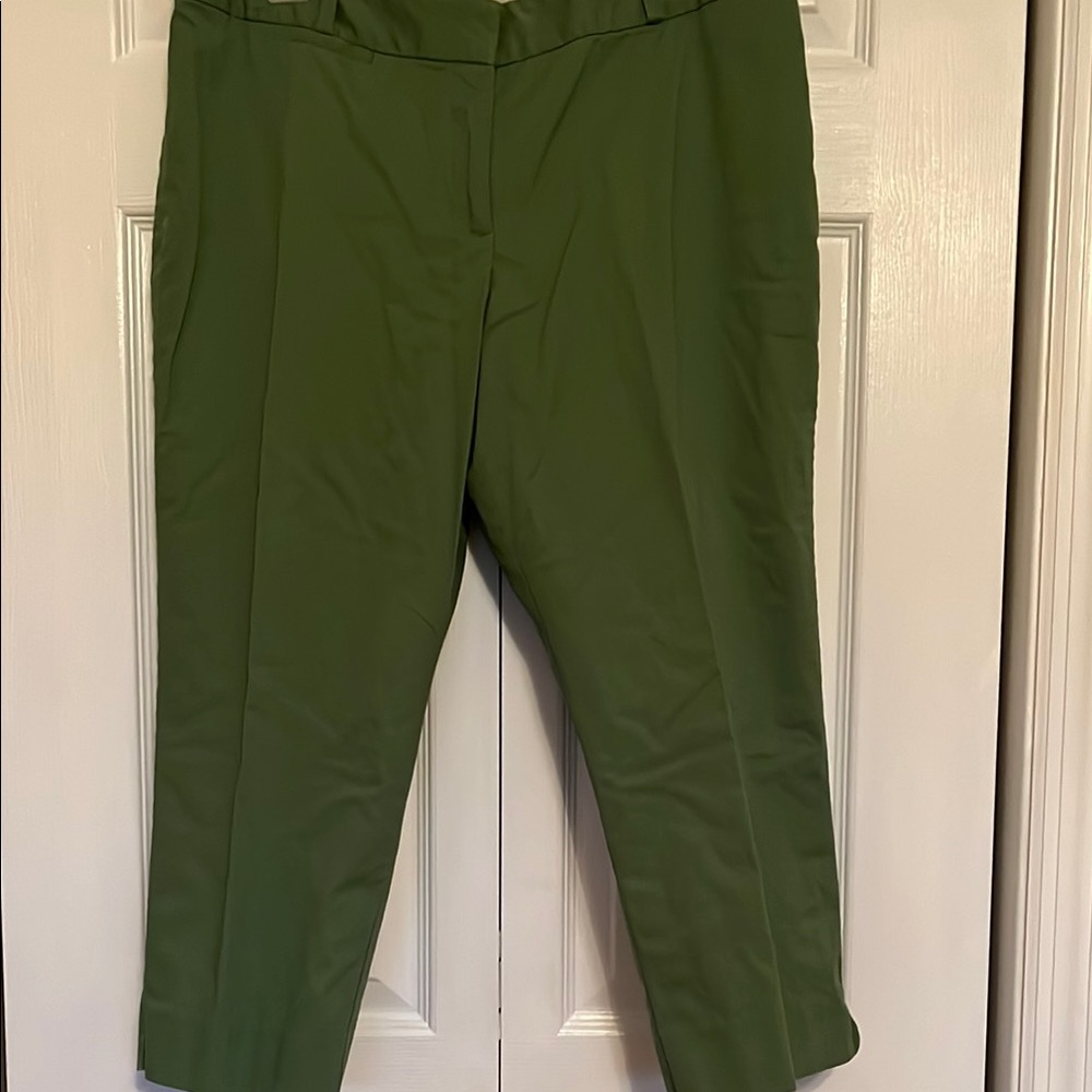 Talbots Green Ankle Cropped Pants